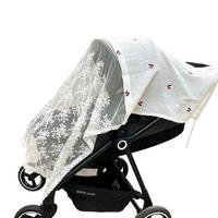 KINDERWAGEN-MOSKITONETZ Kirschmuster 130x100cm - Weiß, Textil - Weltevree