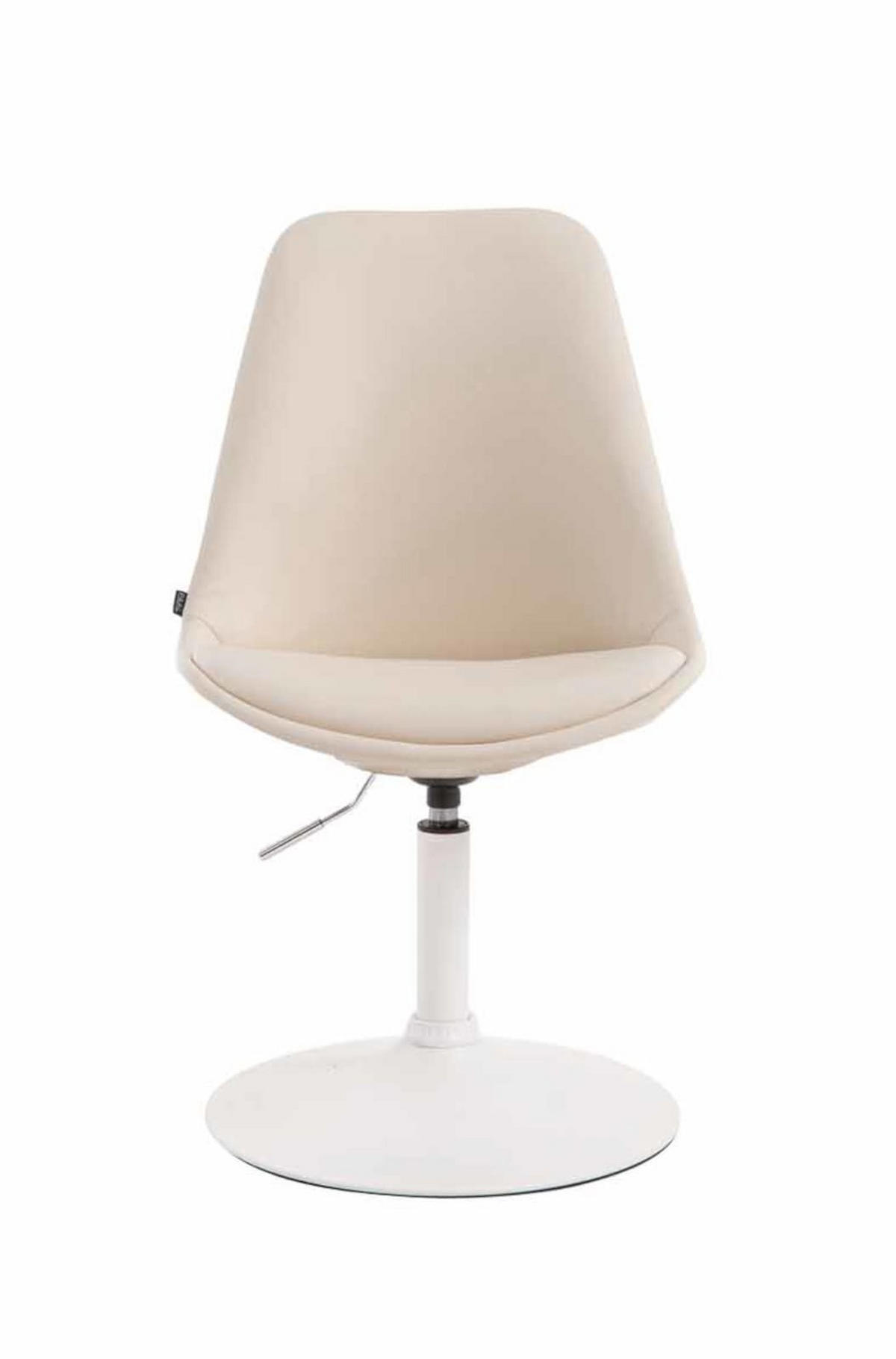 DREHSTUHL 4er Set Lederlook creme - Creme/Weiß, Textil/Metall (48/76/57cm) - CLP
