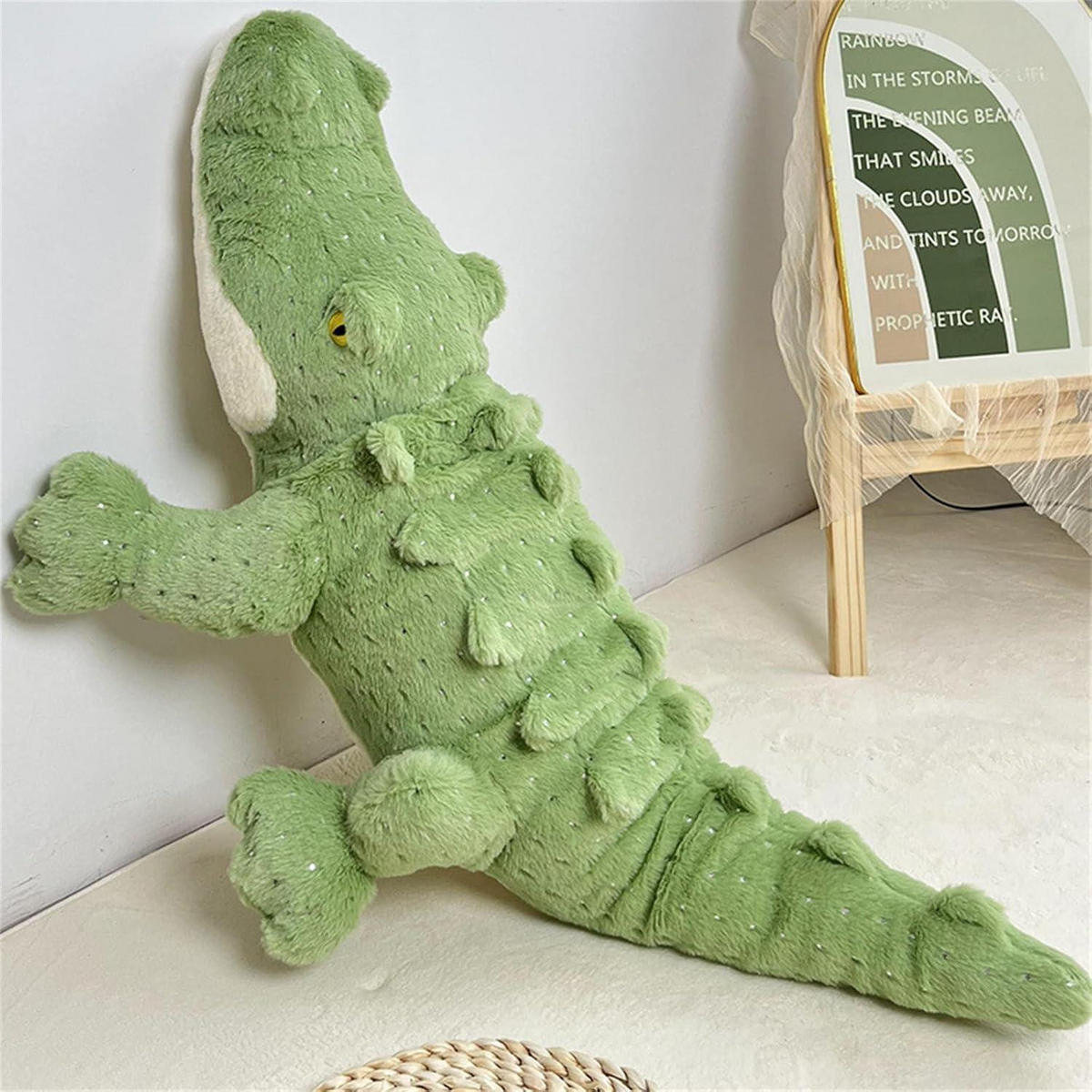 STOFFTIER Krokodil 55 cm - Grün, Textil (15/55cm)