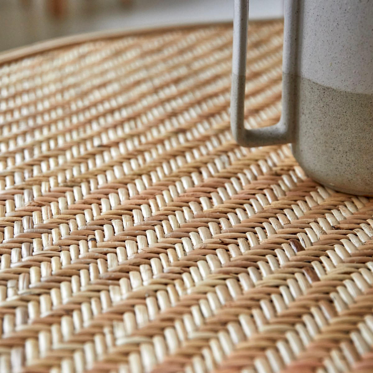 COUCHTISCH Zita Natur aus Rattan - Naturfarben, Naturmaterialien (90/90/40cm) - Tikamoon