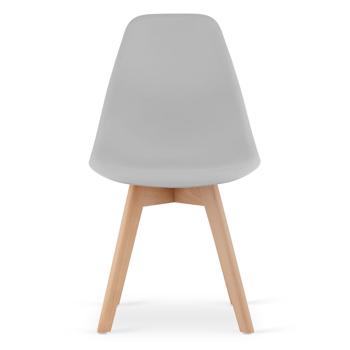 STUHL ATRI 1 Stück, Grau Hölzerne Buchenbeine - Hellgrau, Holz/Textil (46/80/55cm) - Komodee