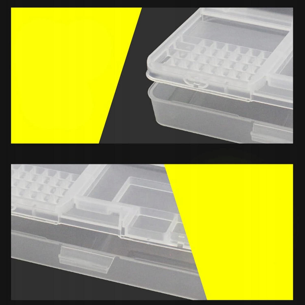 AUFBEWAHRUNGSBOX Universal, Sortierbox für elektronische Bauteile, 2-lagig, PP, transparent, 205 x 100 x 45 mm - Multicolor, Kunststoff/Metall (4/10/19cm)