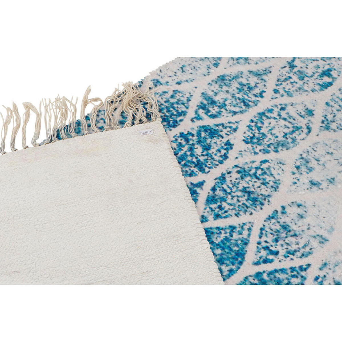 TEPPICH Blau Baumwolle Chenille (60 x 240 x 1 cm) - Blau, Naturmaterialien (60/240cm) - DKD Home Decor