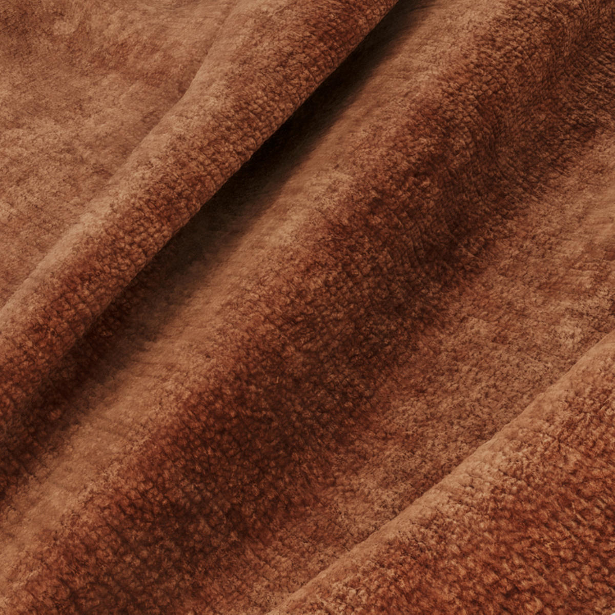 MODULARER Drehsessel SEVEN Geprägter Samt Terrakotta 81cm - Dunkelorange/Terracotta, Textil (81/77/98cm) - Premium Interiors