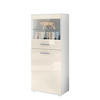 VITRINE Almada Front in Creme Hochglanz - Creme, Holzwerkstoff (53/125/30cm) - Vladon