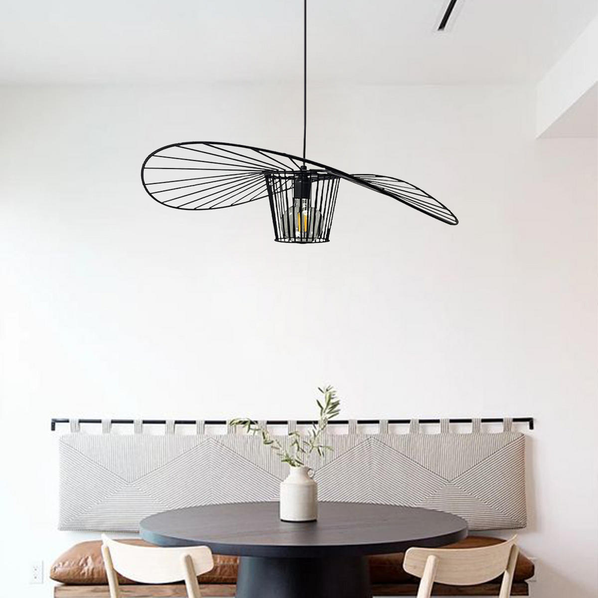 PENDELLEUCHTE Orvelte 70/20 cm - Schwarz, Metall (20/70/20cm) - Bamyum