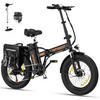 E-BIKE BK11M Klapprad 20 × 4,0 Zoll mit 48V15Ah Akku Max 45-100km - Orange, Metall (30cm) - HITWAY