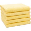 DUSCHTÜCHER, 5er-Set, 70x140 cm, 80% Baumwolle, 20% Polyester, Gelb - Gelb, Naturmaterialien (70/140cm) - Zollner