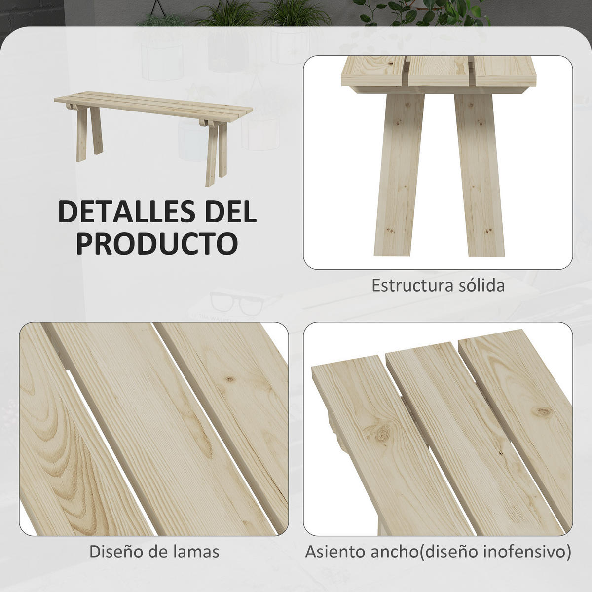 GARTENBANK,2-SITZER Holz,naturholz - Beige, Holz (130/45/38cm) - Vallsero