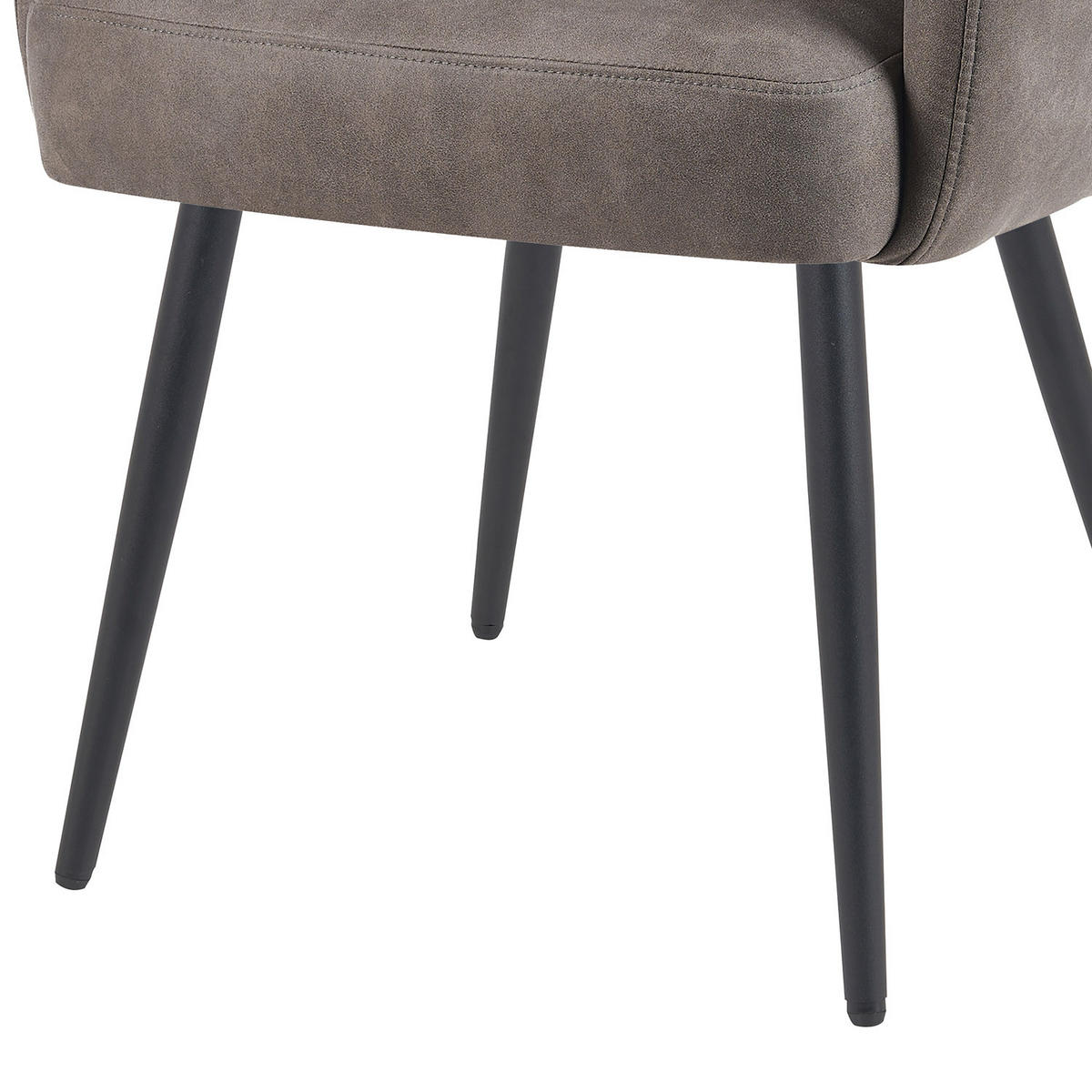 ESSZIMMERSTUHL Mika-Yann - Taupe/Schwarz, Textil/Metall (59/94/66cm) - DUBI Möbel
