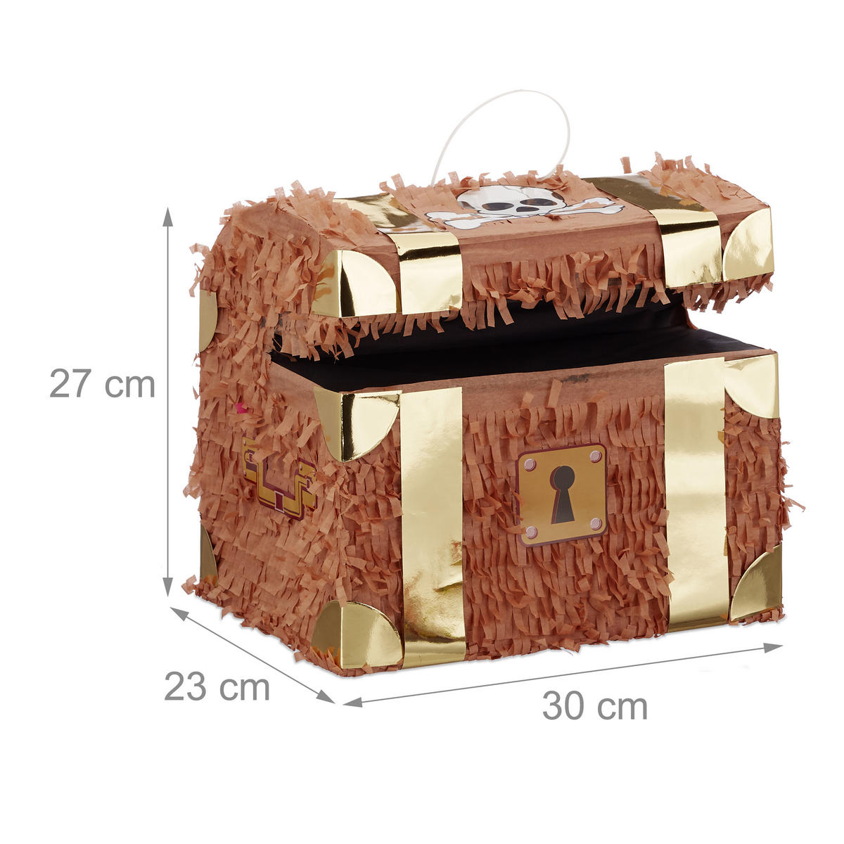 PINATA - Braun, Papier/Wellpappe (30/27/23cm) - Relaxdays