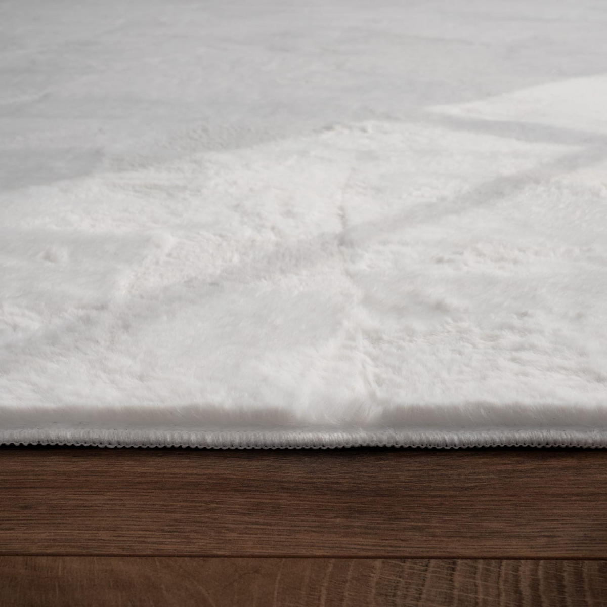 TEPPICH Kurzflor waschbar Einfarbig Wohnzimmer schmutzabweisend Weiß Rund 160D - Weiß, Textil (160/160cm) - KADIMA DESIGN