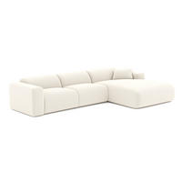ECKSOFA RECHTS Bouclé-Stoff Creme 280cm - Creme, Textil (280/165cm) - Sia Home