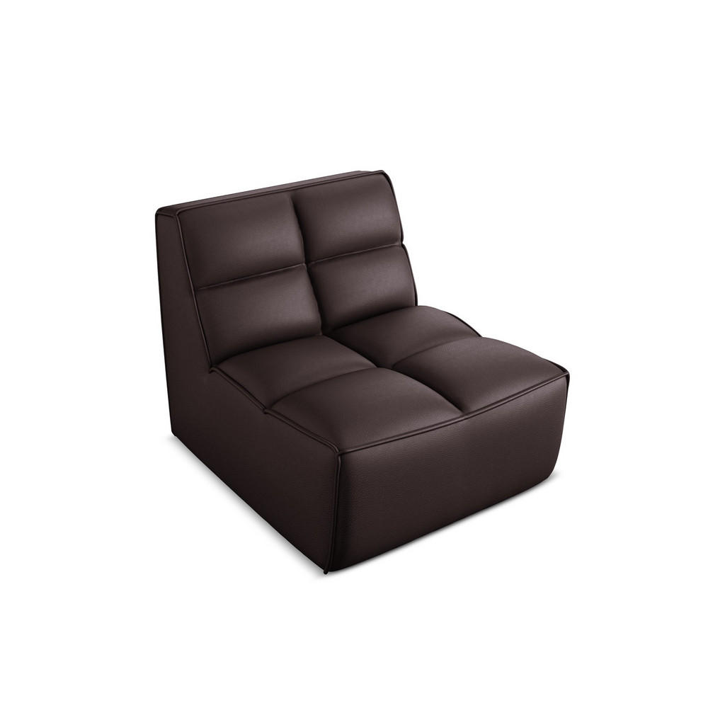 Thumbnail - Makamii Sessel, Pflaume, Leder, 1-Sitzer, Füllung: Schaumstoff, 80x75x93 cm, Made in EU, Wohnzimmer, Sessel, Polstersess...