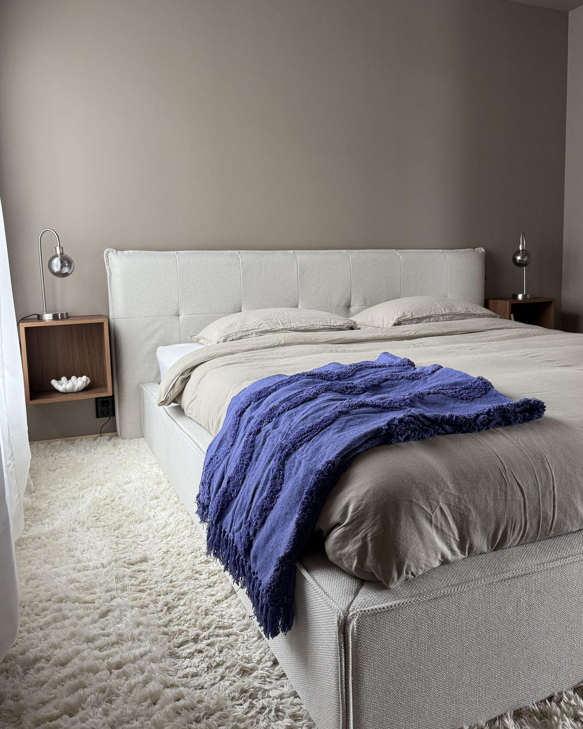 DEKA Purpurová Khari 125/150 cm - fialová, textil/přírodní materiály (125/150cm) - Beliani