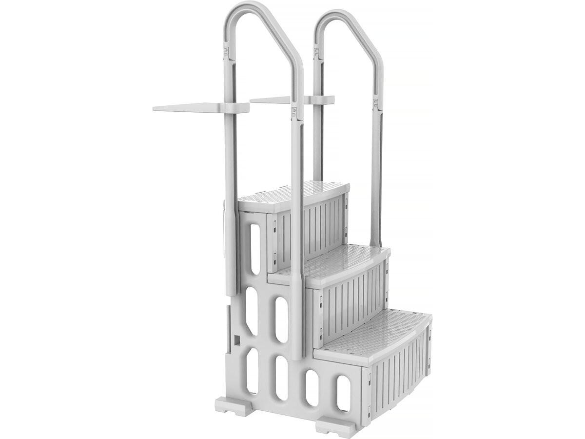 TREPPE nathan weiss - Weiß, Kunststoff (81/166/97cm) - Habitat Garten
