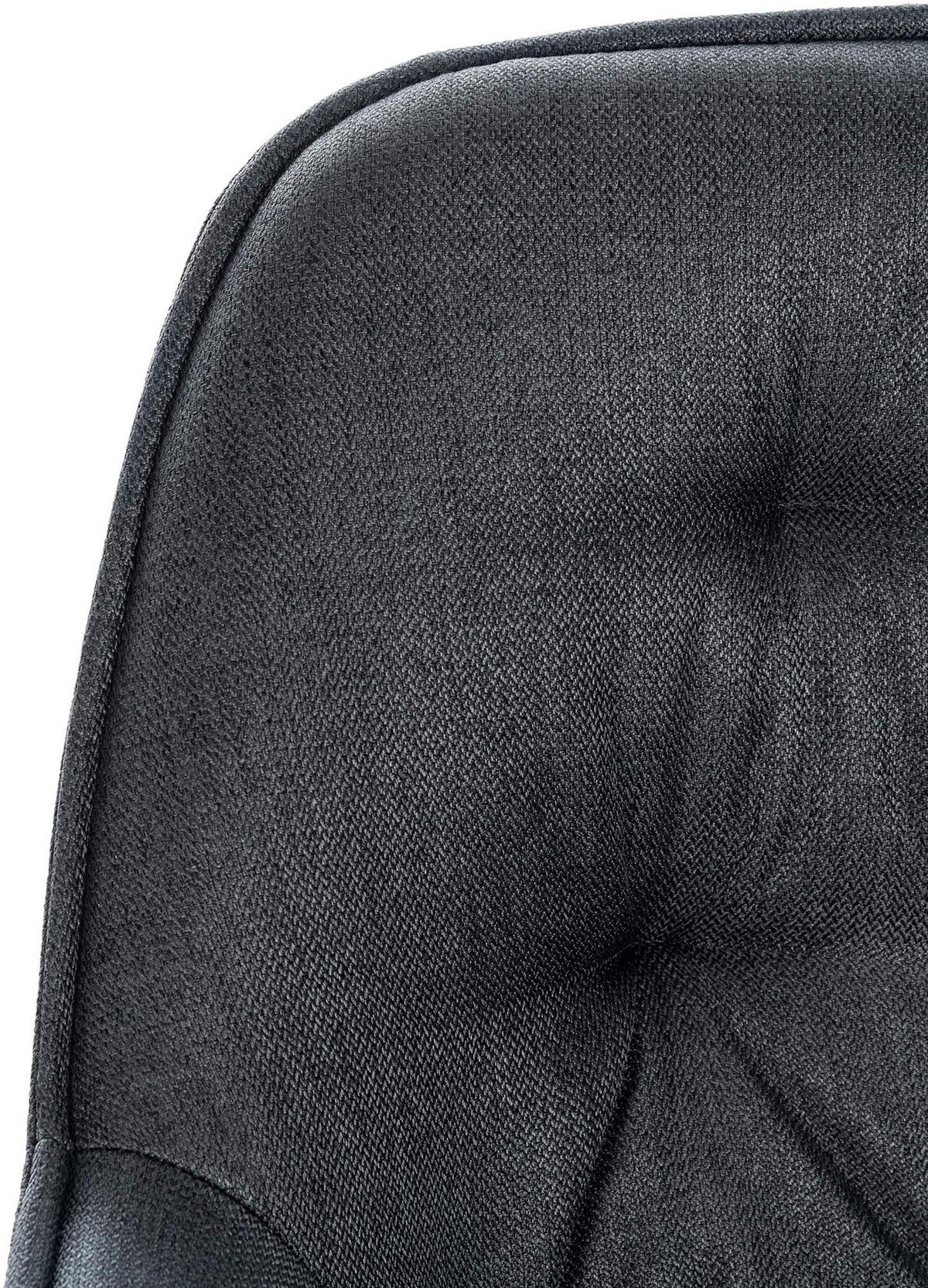 BARHOCKER 2er Set Gibal Stoff dunkelgrau - Dunkelgrau/Schwarz, Textil/Metall (54/93.5/57.5cm) - TPFLiving