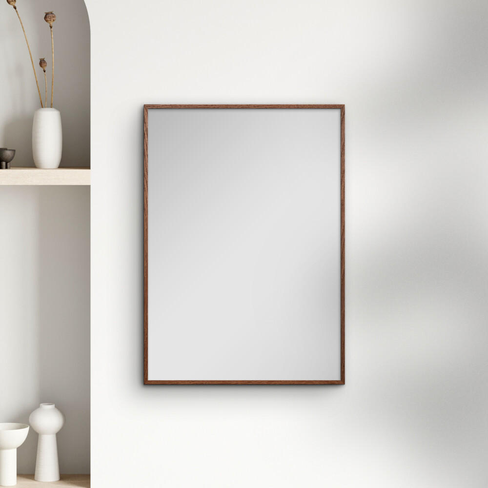 SPIEGEL - Dunkles Eichenholz - Eichefarben, Holz/Papier (30/40/2cm) - Poster&Frame