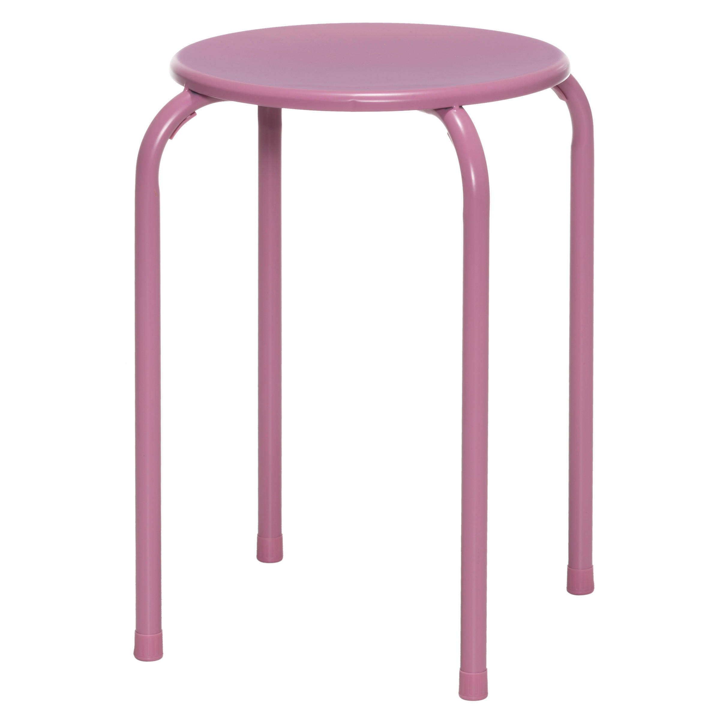 HOCKER Metall Ø 30 cm - Rosa, Metall (30/44/30cm)