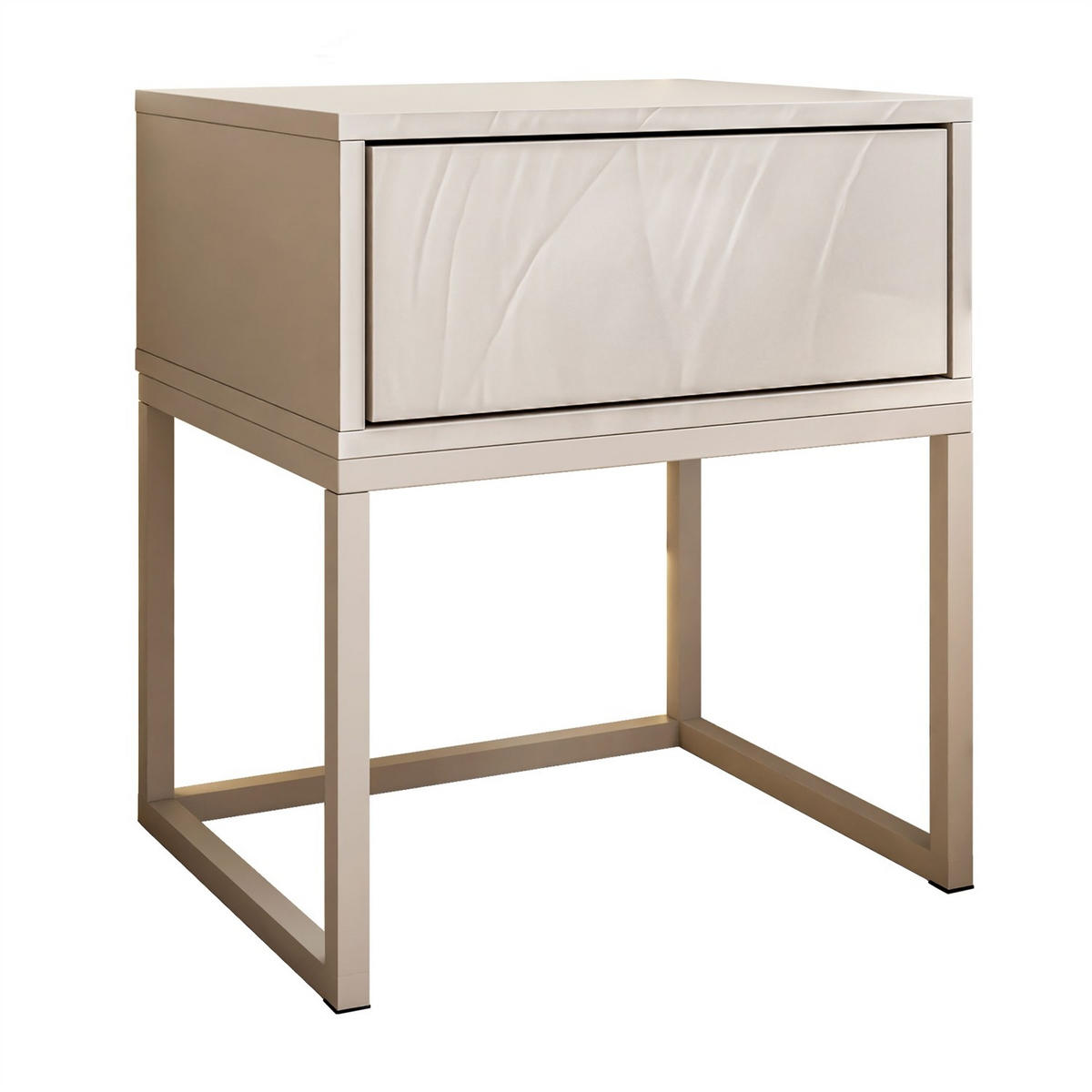 NACHTTISCH BLANCO KASZMIR auf Gestell PUSH OPEN kaschmir/kaschmir - Kaschmir, Holzwerkstoff (45/52/37cm) - Lookway