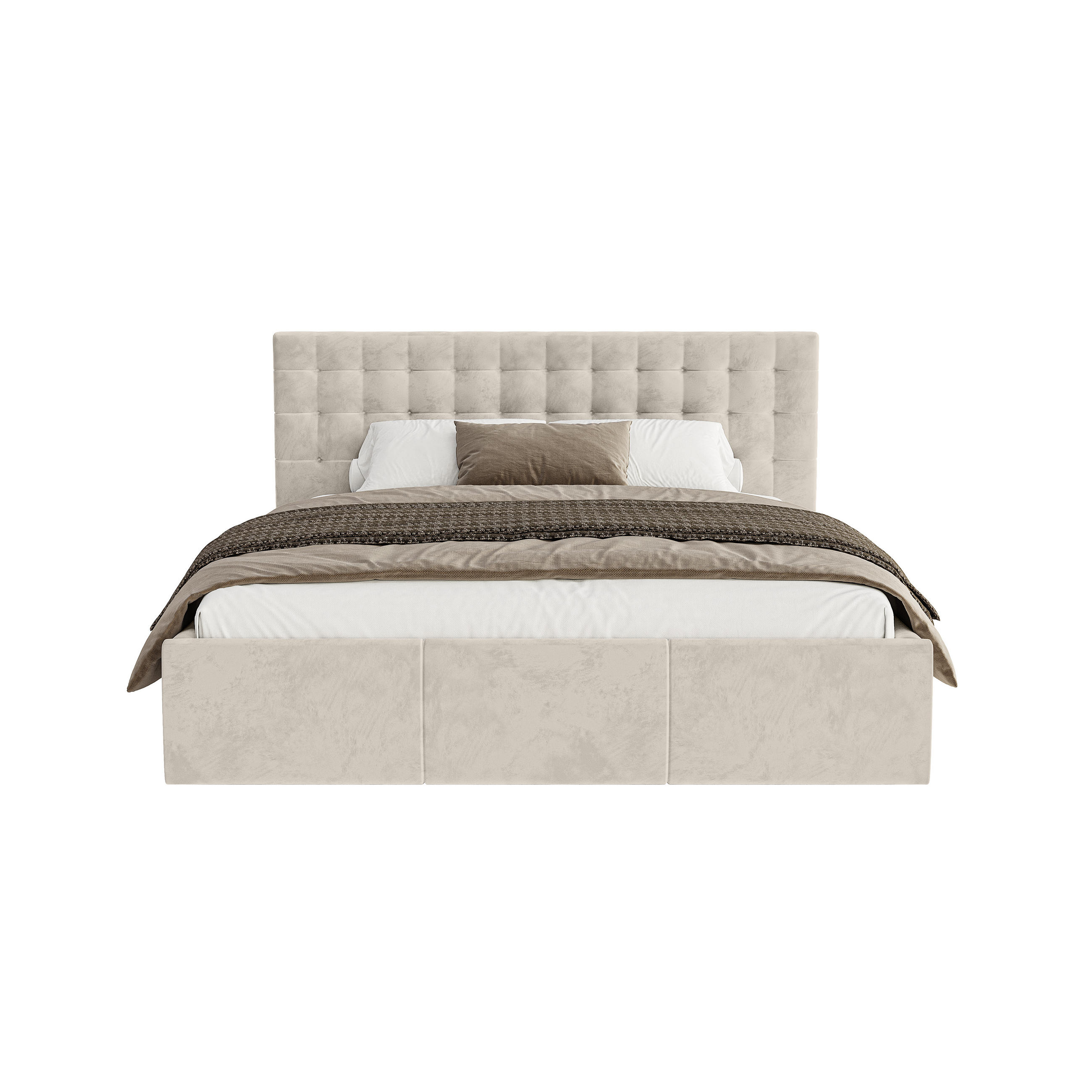 POLSTERBETT Lindos 120x200 cm, Beige - Beige, Textil (120/200cm) - Fedve