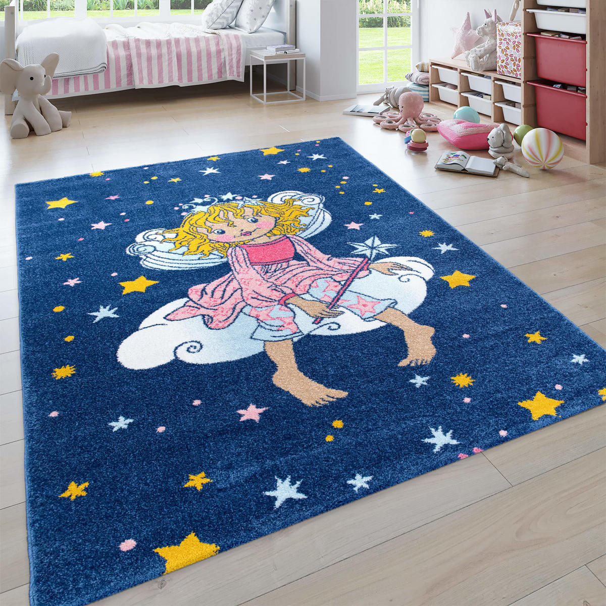 KINDERTEPPICH 80/150 LILLIFEE EXKLUSIV 562 - Blau, Kunststoff (80/150cm)