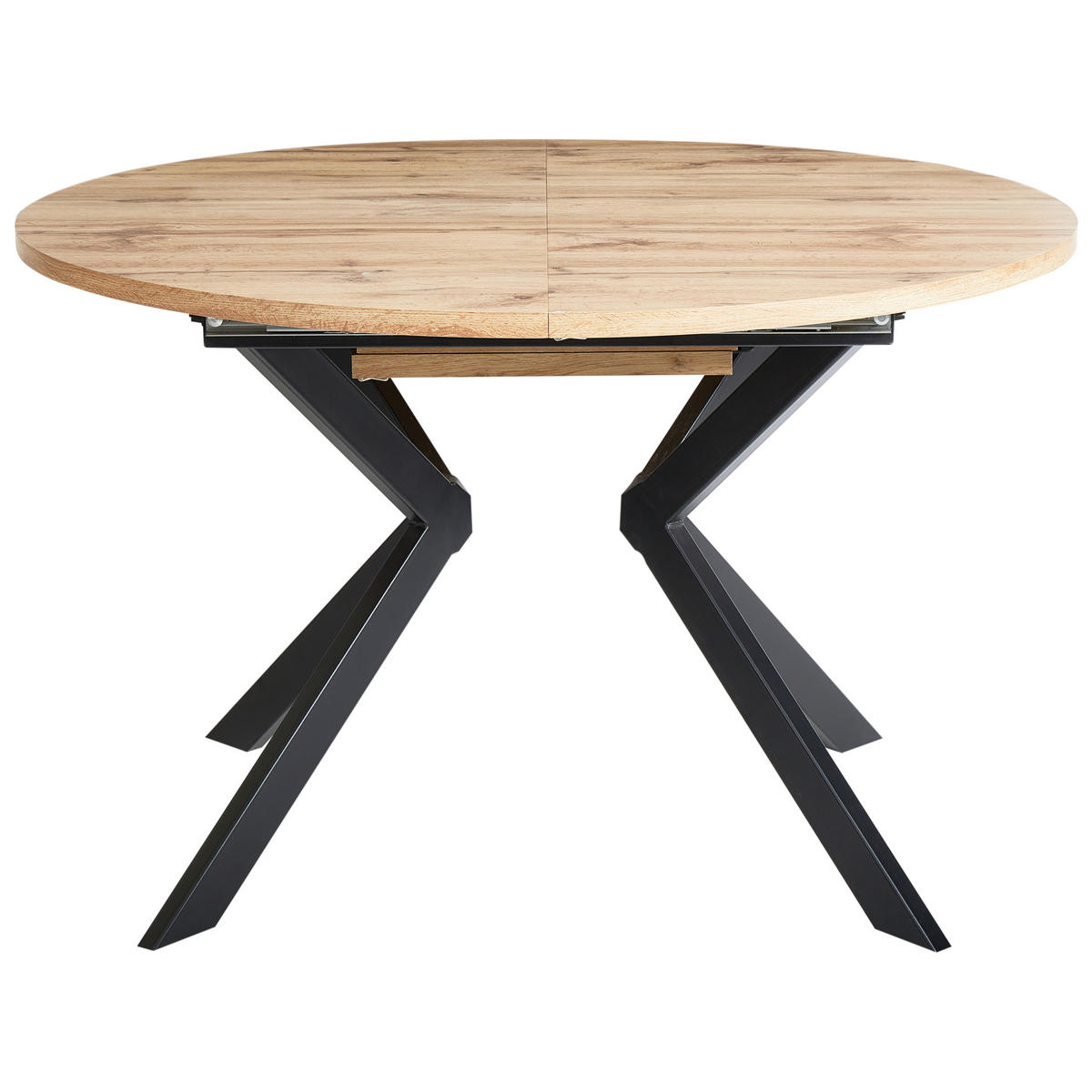JÍDELNÍ STŮL vysunovací Světle hnědý 120-160/120 cm Carlea - světle hnědá, kompozitní dřevo (120/120/77cm) - Beliani