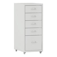 POJÍZDNÝ KONTAJNER Kökar - bílá, kov (28/69/41cm) - [en.casa]