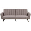 3-SITZER-SCHLAFSOFA Samtstoff hellbraun Vimmerby - Braun, Textil (212/90/80cm) - Beliani