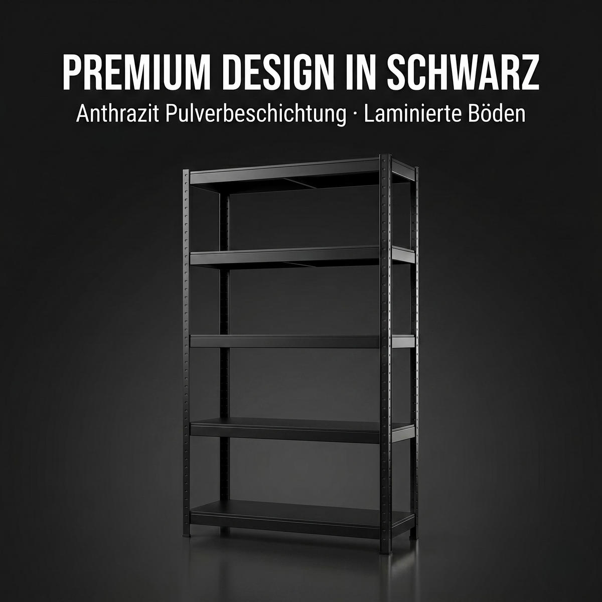 SCHWERLASTREGAL SR2B - Schwarz, Metall (90/180/40cm) - Albatros