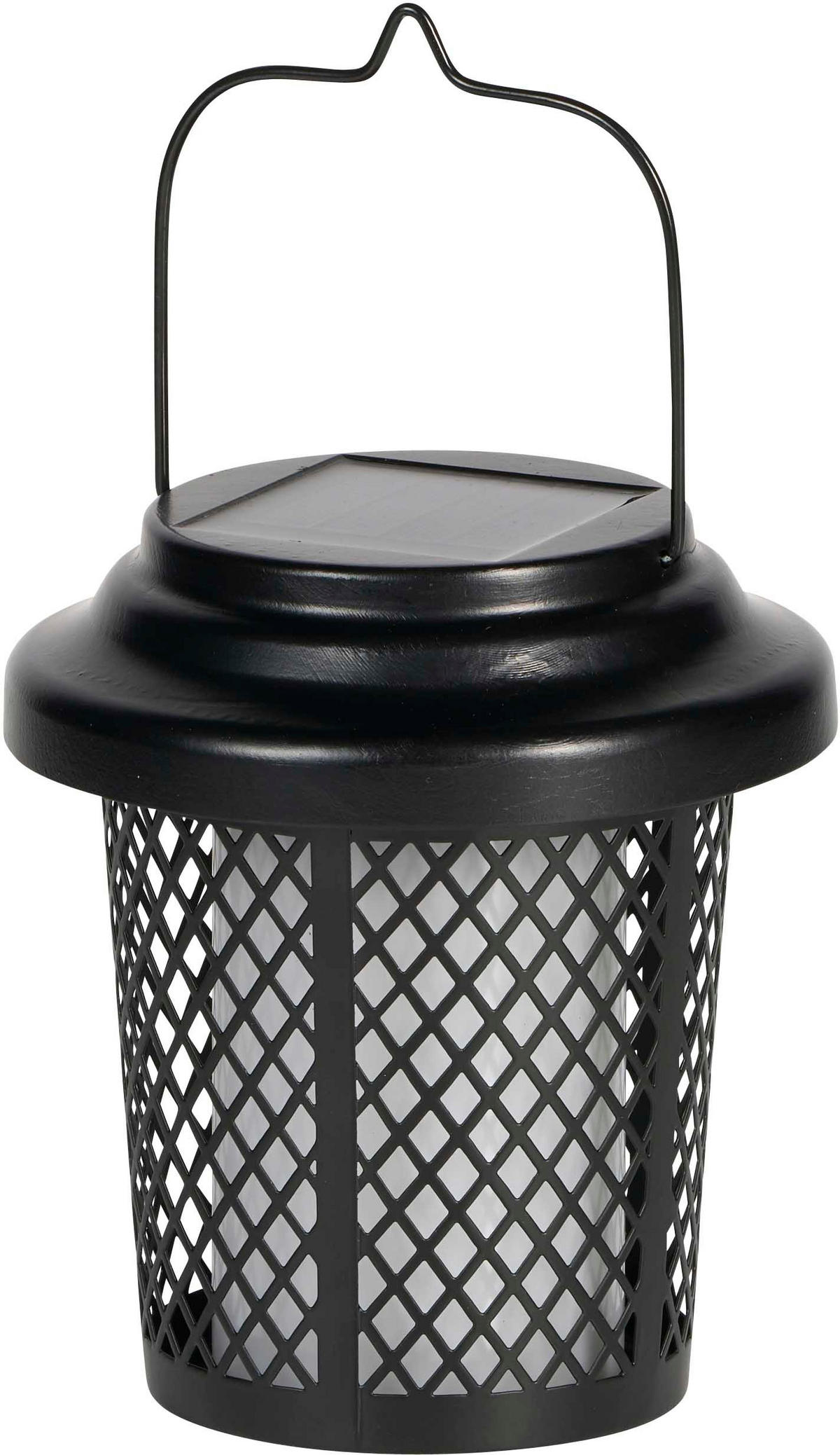 SOLAR-GARTENLEUCHTE-TISCHLAMPE - 2-in-1 mit Dämmerungssensor und Flammeneffekt für Innen und Außen, 120cm hoch, 8h Laufzeit, schwarz - Schwarz, Kunststoff (12/120/12cm) - Northpoint