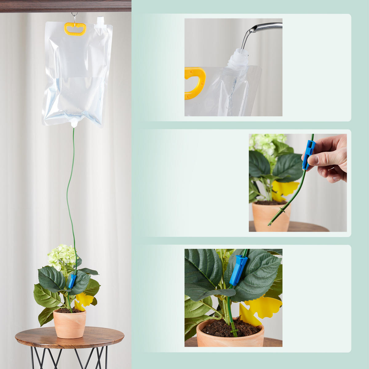 4XTROPFBEWÄSSERUNGSBEUTEL - Multicolor, Papier/Kunststoff (25/170/2.5cm) - Relaxdays