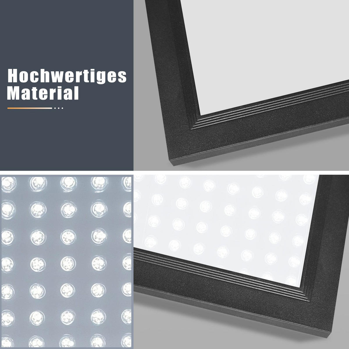 LED-DECKENLEUCHTE Landshut 100/25/4.5 cm - Schwarz, Metall (100/25/4.5cm) - Nettlife