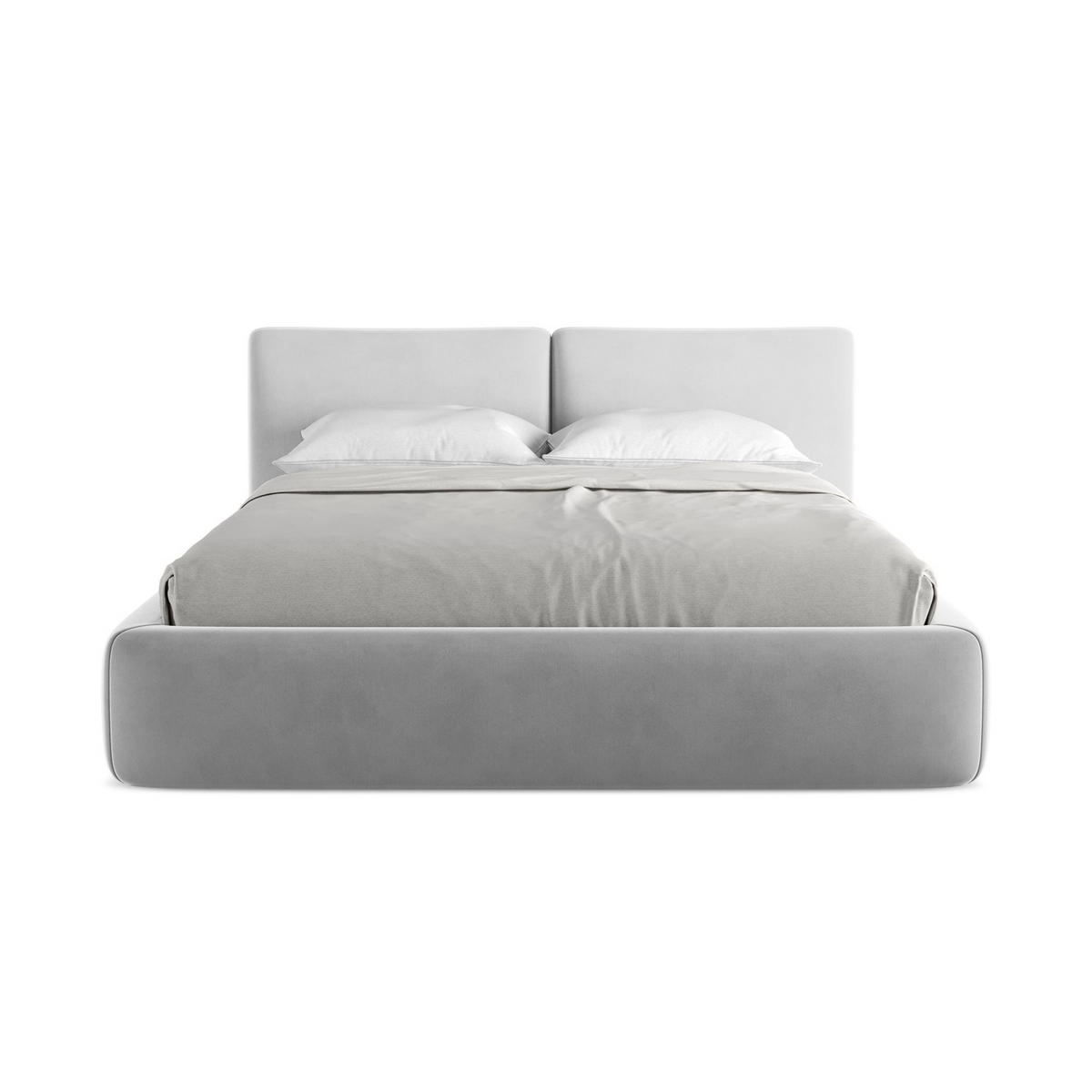 POLSTERBETT mit Bettkasten und Lattenrost 180x228 Grau - Schwarz/Grau, Kunststoff/Textil (160/200cm) - LaMiaSofa