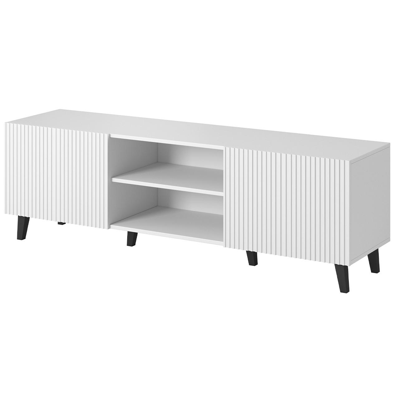 TV-LOWBOARD PAFOS 150 weiß - Schwarz/Weiß, Holzwerkstoff/Kunststoff (150/40cm) - Moebline