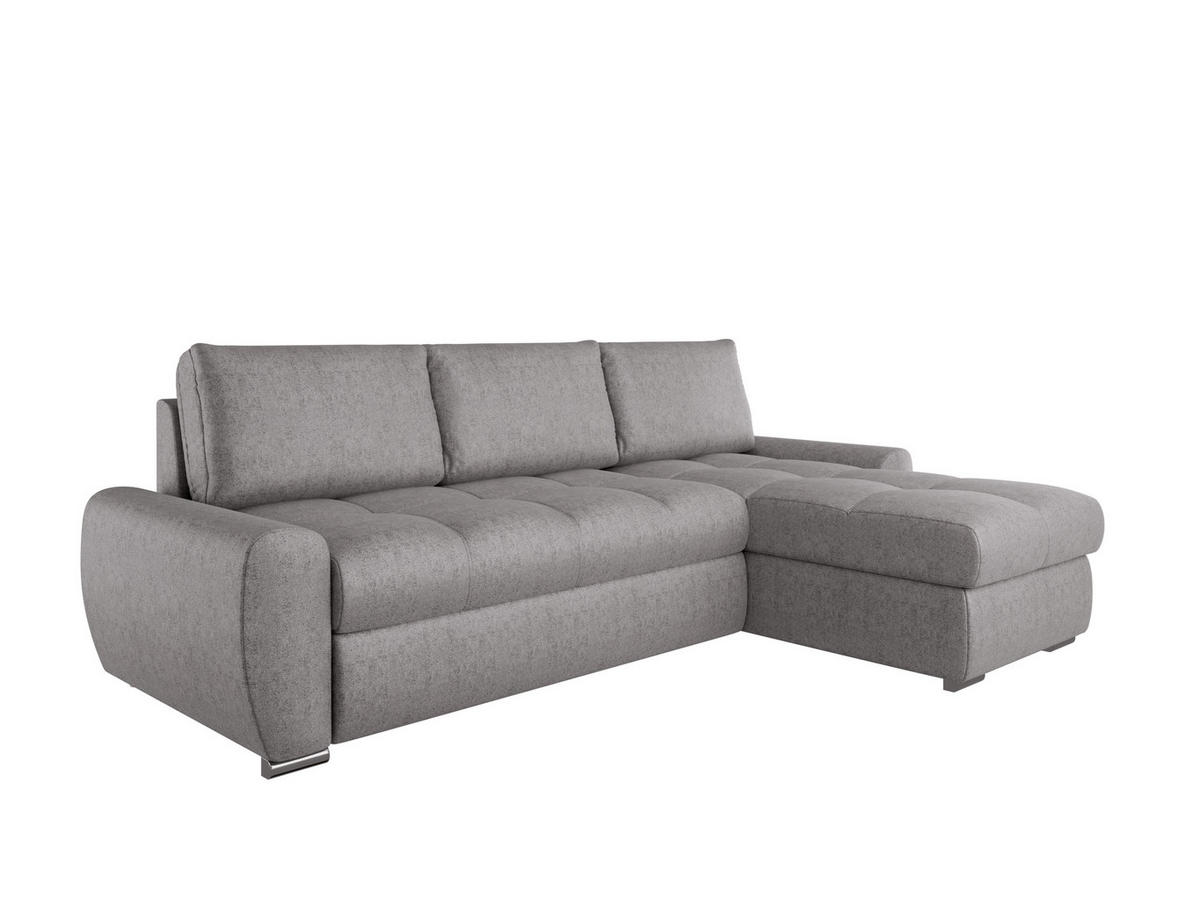 ECKSCHLAFSOFA Lunar Schlafsofa mit Bettkasten, Silberfarben - Silberfarben, Holz (237/166cm) - Panda Möbel