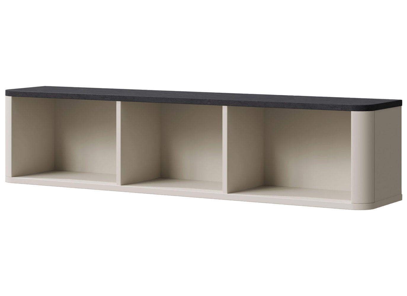 Feldmann-Wohnen Wandregal Beige, Grau 130x30x25 cm