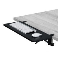 SCHREIBTISCHVERLÄNGERUNG - Schwarz, Holzwerkstoff/Textil (29/65/12cm) - Relaxdays