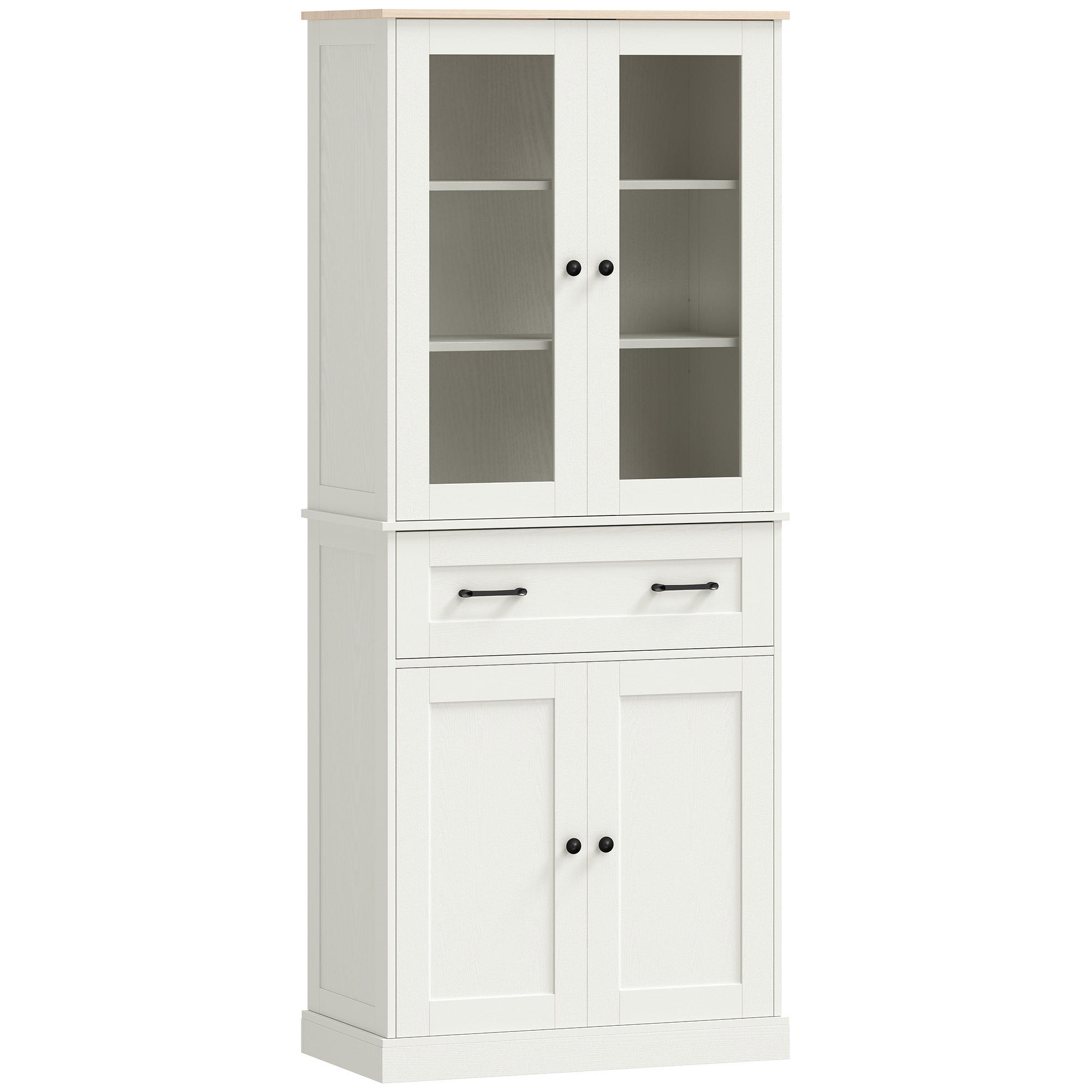 KÖKSSKÅP i MDF, krämvit Cremefärgad 182.5/40/76 cm
