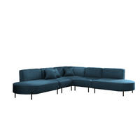 ECKSOFA Valencia - Blau, Holzwerkstoff/Textil (303/303cm) - Fun Möbel
