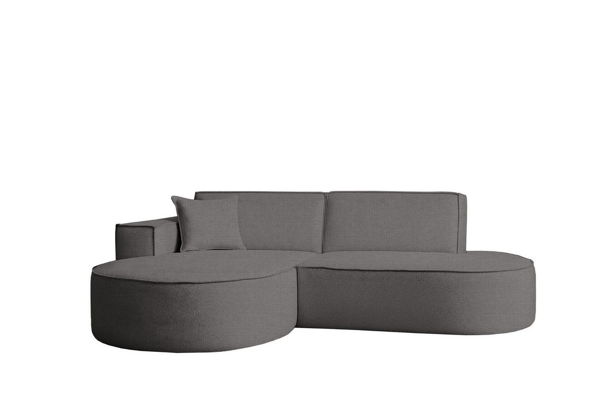ECKSOFA Modena Studio Stoff Artico, Anthrazit Links - Anthrazit, Holz/Textil (165/236cm) - Kaiser Möbel