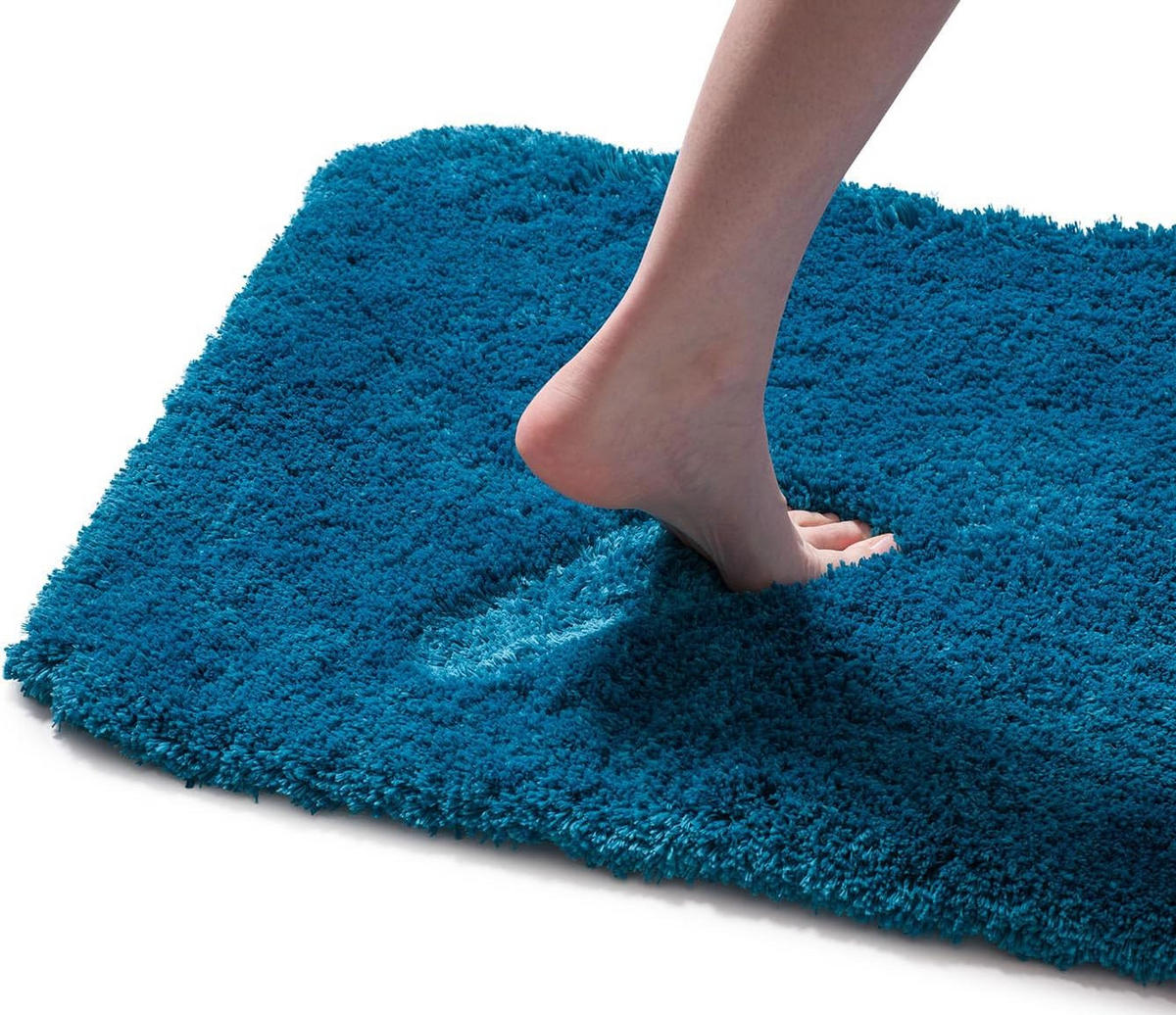 BADTEPPICH Deluxe LAGUNE 70X120CM - Blaugrau, Textil (120/70cm)