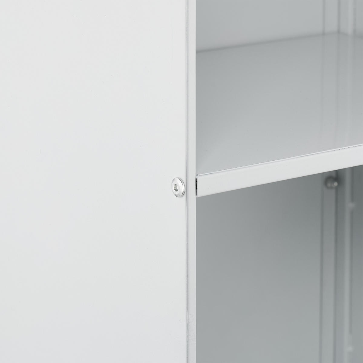 KAMINHOLZREGAL - Weiß, Metall (40/80/30cm) - Relaxdays