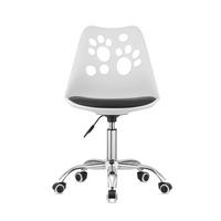 BÜRODREHSTUHL Schwarz/Weiß, Höhenverstellbar, Rollen, Ohne Armlehnen, Ergonomisch Für Büro Und Schlafzimmer - Weiß, Textil (51/94/58cm) - Best For Home