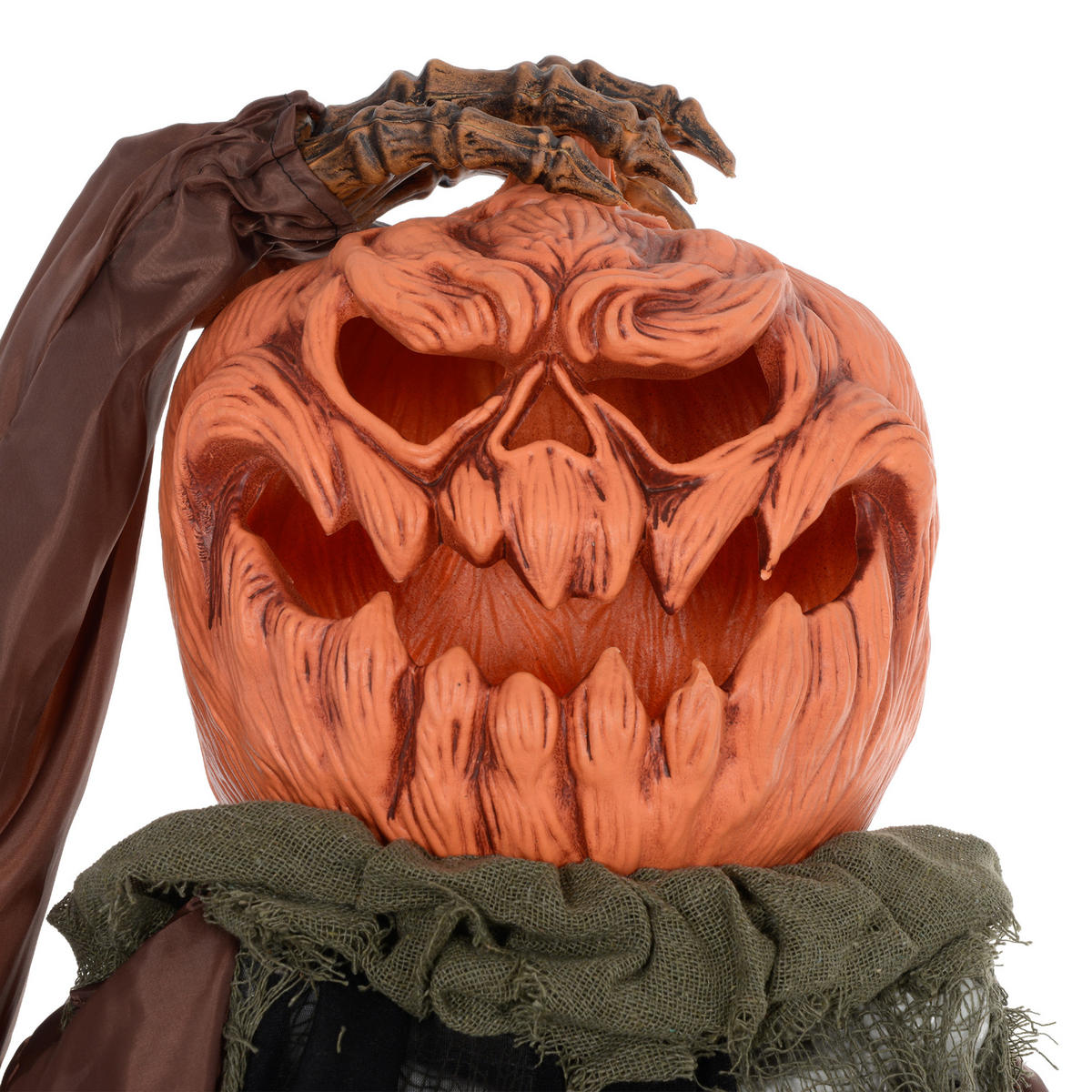 HALLOWEEN DECORATIONS 183cm Skelett-Kürbis mit LED-Lichter, Soundfunktion - Hellbraun, Kunststoff/Metall (65/183/20cm) - HOMCOM