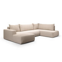 PANORAMASOFA Bliss 5 Sitzplätze Beige - Beige, Holz (335/72/200cm) - Petits-meubles