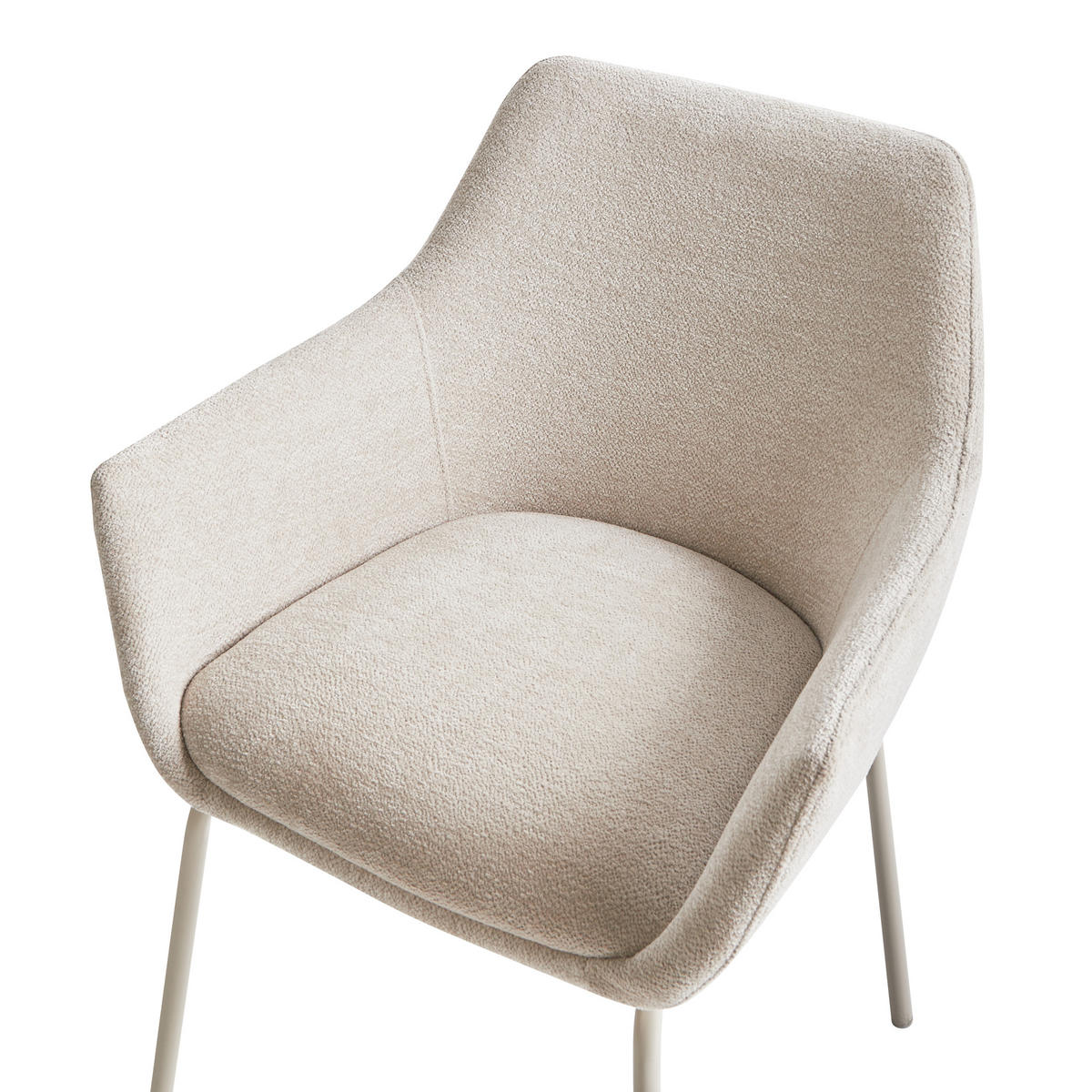 ESSZIMMERSTUHL Beige Bowdon - Beige, Textil (59/81/51cm) - Beliani