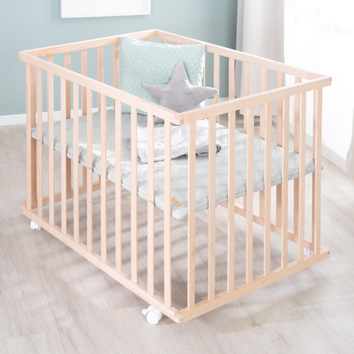 LAUFGITTER 100x75, roba Style grau - Naturfarben, Holzwerkstoff (73/72/98.5cm) - Roba