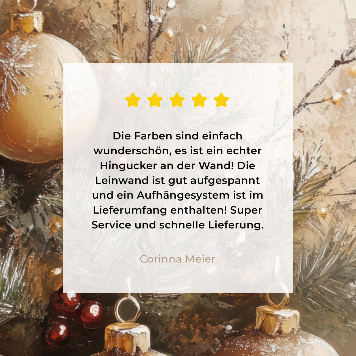 LEINWANDBILD Weihnachten - Kugeln - Beige - Gold 60x80 cm - Goldfarben, Textil (60/80cm) - MuchoWow