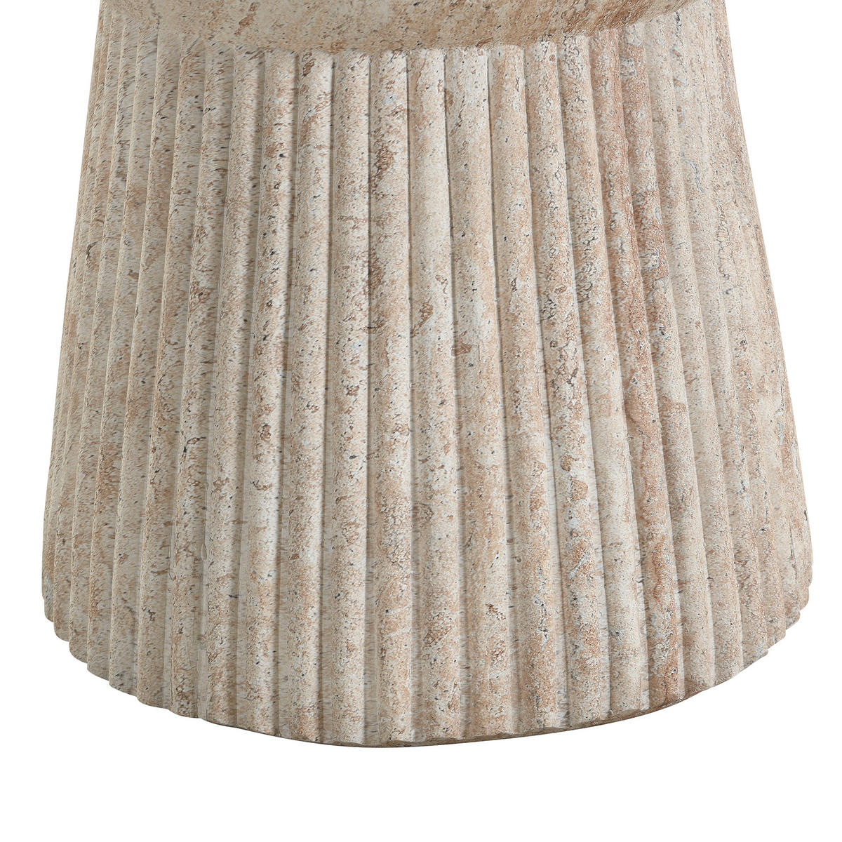 BEISTELLTISCH, MgO, Indoor/Outdoor, Travertinoptik - Beige, Naturmaterialien (38/38/43cm) - FLIEKS